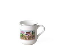 Villeroy & Boch Design Naif Jarra con Asa Jardinero de Diseño Clásico con Alegre decoración, Porcelana, Rojo, 0.3 L
