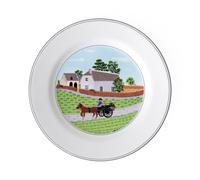 Villeroy & Boch Design Naif Plato de Desayuno Agricultor de Diseño Clásico con Alegre decoración, Porcelana, Multicolor, 21 cm