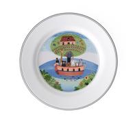 Villeroy & Boch Design Naif Plato de Desayuno Arca de Noé de Diseño Clásico con Alegre decoración, Porcelana, Verde, 21 cm