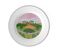 Villeroy & Boch Design Naif Plato de Desayuno Cazador de Diseño Clásico con Alegre decoración, Porcelana, Verde, 21 cm