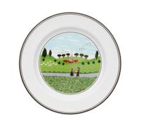 Villeroy & Boch Design Naif Plato para Pan Cazador de Diseño Clásico con Alegre decoración, Porcelana, Verde, 17 cm