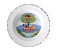 Villeroy & Boch Design Naif Plato Hondo Arca de Noé de Diseño Clásico con Alegre decoración, Porcelana, Multicolor, 21 cm