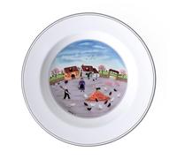 Villeroy & Boch Design Naif Plato Hondo Granja avícola de Diseño Clásico con Alegre decoración, Porcelana, Multicolor, 21 cm
