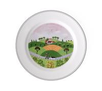 Villeroy & Boch Design Naif Plato Llano Cazador de Diseño Clásico con Alegre decoración, Porcelana, Verde, 27 cm