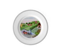 Villeroy & Boch Design Naif Plato para Pan Pueblo de Diseño Clásico con Alegre decoración, Porcelana, Multicolor, 17 cm