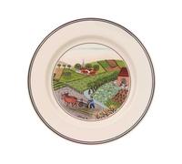 Villeroy & Boch Design Naif Plato para Pan Pueblo de Diseño Clásico con Alegre decoración, Porcelana, Multicolor, 17 cm