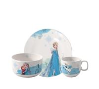 Villeroy & Boch - Disney Frozen set vajilla infantil de 3 piezas, apta para lavavajillas y microondas, set vajilla para niños, Porcelana Premium