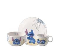 Villeroy & Boch - Disney Stitch set vajilla infantil de 3 piezas, apta para lavavajillas y microondas, set vajilla para niños, Porcelana Premium