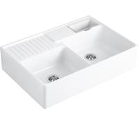 Villeroy & Boch Double-Bowl fregadero de cerámica 89.5x63 cm blanco 632391KG