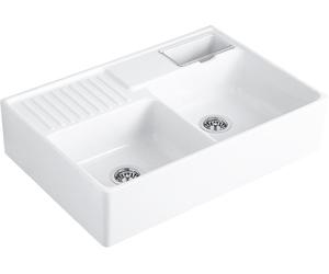 Villeroy & Boch Double-Bowl fregadero de cerámica 89.5x63 cm blanco 632391R1