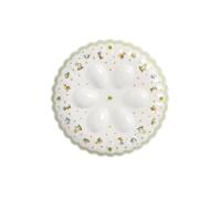 Villeroy & Boch - Easter Delight plato para huevos, porcelana Premium, motivos nostálgicos de Pascua, detalles dorados, plato para 6 huevos, decoración de Pascua