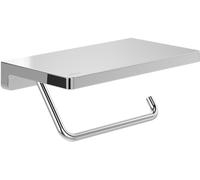 Villeroy & Boch Elements Striking - Portarrollos de Papel higiénico con Estante, Soporte para Papel higiénico para Montaje en Pared, Soporte para Rollos de latón Cromado