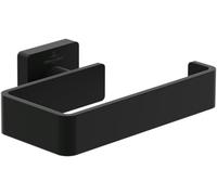Villeroy & Boch Elements Striking, portarrollos sin tapa para montaje en pared, portarrollos de latón, soporte cuadrado para papel higiénico - Negro Mate