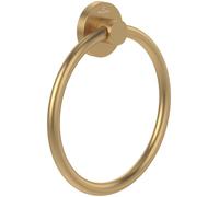 Villeroy & Boch Toallero Elements Tender, anillo toallero de baño para montaje en la pared, fabricado con zinc, toallero redondo, 164 x 32 x 185 mm, Oro cepillado
