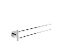 Toallero Doble Elements Tender de Villeroy & Boch, toallero de baño para Montaje en la Pared, Fabricado con Zinc, toallero Redondo, Longitud 400 mm, Cromo