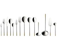 Villeroy & Boch - Ella Set de Cubiertos 12 Personas 70 Piezas Plata/Platino, Apto para Lavavajillas, Cubertería Completa, Cuberteria Dorada, Acero Inoxidable