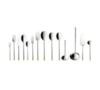 Villeroy & Boch - Ella Set de Cubiertos 12 Personas 70 Piezas Plata/Platino, Apto para Lavavajillas, Cubertería Completa, Cuberteria Dorada, Acero Inoxidable