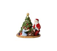 Villeroy & Boch Farol Christmas Toy's con Motivo de Reparto de Regalos Figura Decorativa de Hard Porcelain, Adecuado para Velas de té, Cera, 15 x 14 x 14 cm