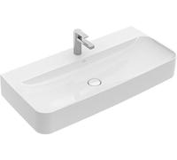 Lavabo Finion de Villeroy & Boch, sin rebosadero, 1 agujero para grifo, parte inferior pulida, 1000x470mm, 41681HR1, Color: Cerámica Blanca