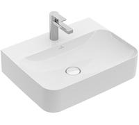 Lavabo Finion de Villeroy & Boch, sin rebosadero, 1 agujero para grifo, parte inferior pulida, 600x470mm, 41686LR1, Color: Cerámica Blanca