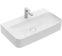 Lavabo Finion de Villeroy & Boch, sin rebosadero, 1 agujero para grifo, parte inferior pulida, 800x470mm, 41688LR1, Color: Cerámica Blanca