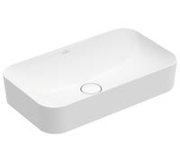 Villeroy & Boch Finion lavabo sobre encimera, sin rebosadero, sin grifo, 600x350mm, 414361R1, Color: Cerámica Blanca