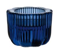 Villeroy & Boch - Fleur Bleu, portavelas Azul 2 en 1 de Vidrio para Velas de té y Velas cónicas, Apto para lavavajillas, Hecho a Mano, artículos de decoración para el hogar