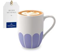 Villeroy & Boch - Fleur bleu taza con asa azul, apta para lavavajillas y microondas, tazón para café, té y bebidas calientes, porcelana Premium