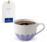 Villeroy & Boch - Fleur bleu taza de café azul, apta para lavavajillas y microondas, para café o té, taza con decoración de flores, taza para capuccino, porcelana Premium