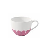 Villeroy & Boch - Fleur cassis taza de café rosa, apta para lavavajillas y microondas, para café o té, taza con decoración de flores, taza para capuccino, porcelana Premium