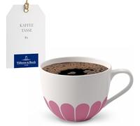 Villeroy & Boch - Fleur cassis taza de café rosa, apta para lavavajillas y microondas, para café o té, taza con decoración de flores, taza para capuccino, porcelana Premium