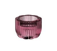 Villeroy & Boch - Fleur Gifts portavelas 2 en 1, Aprox. 60 × 45 mm, Color Lila, diseño Reversible para Velas largas o Velas de té, decoración de hogar, Cristal