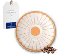 Villeroy & Boch - Fleur soleil plato para taza de café amarillo, apto para lavavajillas/microondas, platillo naranja para tazas de café y té y para servir, porcelana Premium con decoración floral