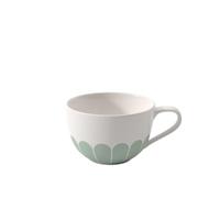 Villeroy & Boch - Fleur taza para cappuccino, dimensiones: aprox. 14,5 × 11 × 7 cm, verde, apta para lavavajillas y microondas, decoración floral, taza de café de porcelana Premium