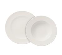 Villeroy & Boch For Me Set de platos para 4 personas, 8 piezas, Porcelana Premium, Blanco