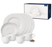 Villeroy & Boch For Me - Servicio de café para 4 personas, 12 piezas, porcelana premium, color blanco
