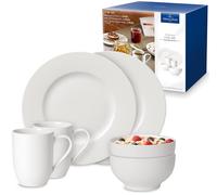 Villeroy & Boch For Me Servicio de desayuno para dos, 6 piezas, porcelana premium, color blanco