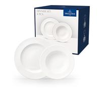 Villeroy & Boch For Me Set de platos para 4 personas, 8 piezas, Porcelana Premium, Blanco