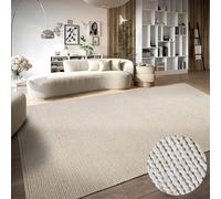 Villeroy & Boch Francois - Alfombra de Lana Natural para salón, Tejida a Mano y Natural, para salón, Dormitorio, Comedor, Pasillo, Cocina, Color Blanco Natural, 80 x 150 cm