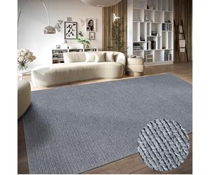 Villeroy & Boch Francois - Alfombra de Lana Natural para salón, Tejida a Mano y respetuosa con el Medio Ambiente, para salón, Dormitorio, Comedor, Pasillo, Cocina, Plata, 60 x 90 cm