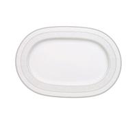 Villeroy & Boch Gray Pearl Fuente Ovalada de 35 cm de Diámetro, Porcelana, Blanco, 35x35x6 cm