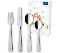 Villeroy & Boch - Happy as a Bear Juego de cubiertos para niños, 4 piezas, acero inoxidable