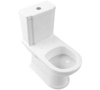 Villeroy & Boch Hommage Inodoro lavable, para combinaciones, de pie, para cisternas de inodoros, salida horizontal, 370x725x390mm, 666210R1, Color: Cerámica Alpina BlancaPlus