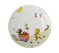 Villeroy & Boch Hungry as a Bear Plato llano infantil, 21,5 cm, Porcelana Premium, Blanco/Multicolor