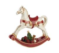 Villeroy & Boch Decoración Winter Collage caballo balancín Blanco-rojo
