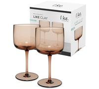 Villeroy & Boch Juego De Copas De Vino Like Clay, Set 2 Piezas, Vidrio Coloreado Marrón, Capacidad 270Ml