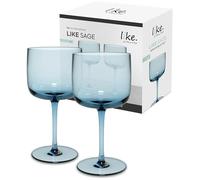 Villeroy & Boch - Juego De Copas De Vino Like Ice, Set 2 Piezas, Cristal De Color Azul Hielo, Capacidad 270Ml