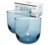 Villeroy & Boch Juego De Vasos Like Ice, Set 2 Piezas, Vidrio De Color Azul Hielo, Capacidad 280Ml