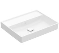Villeroy & Boch Lavabo Collaro, sin agujero para grifo, sin rebosadero, 550x440mm, 4A3358RW, Color: Blanco Piedra CerámicaPlus