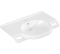 Villeroy & Boch Lavabo ViCare, 1 agujero para grifo, con rebosadero, sin pulir, 800x550mm, 412080T2, Color: AntiBac Ceramic Plus blanco